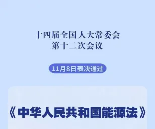 涵盖供热、供暖！《中华人民共和国能源法》2025年1月1日正式施行